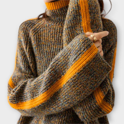 Breseis - Pull vintage à col roulé