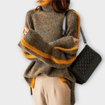 Breseis - Pull vintage à col roulé