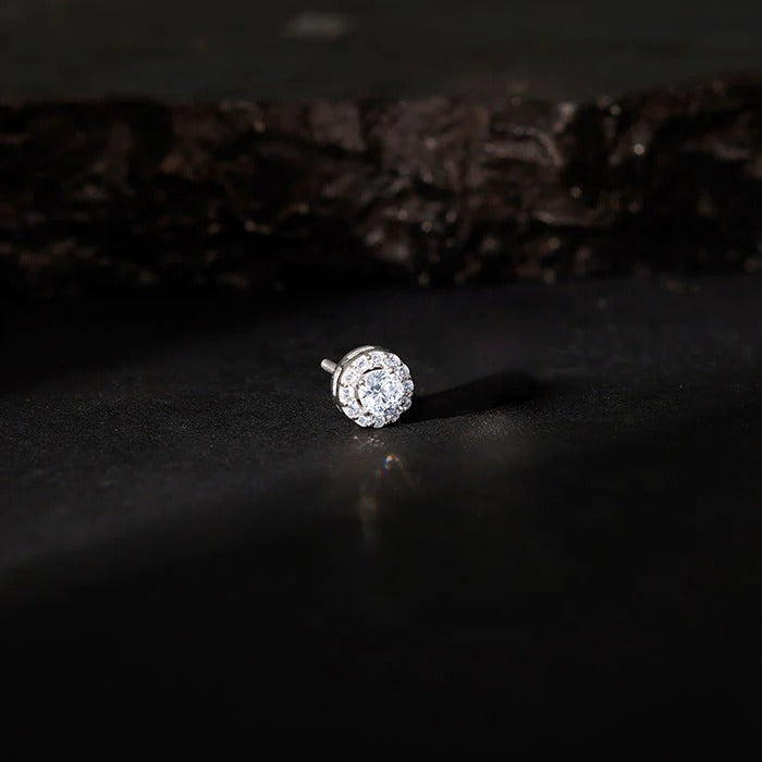 Silver Eclat Stud For Him
