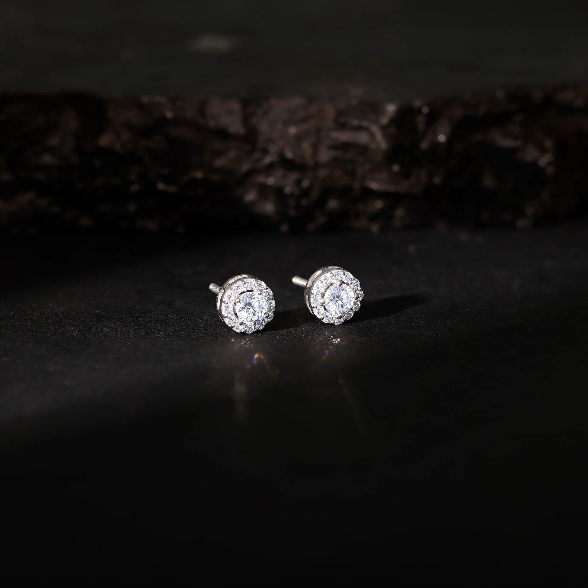 Silver Eclat Stud For Him
