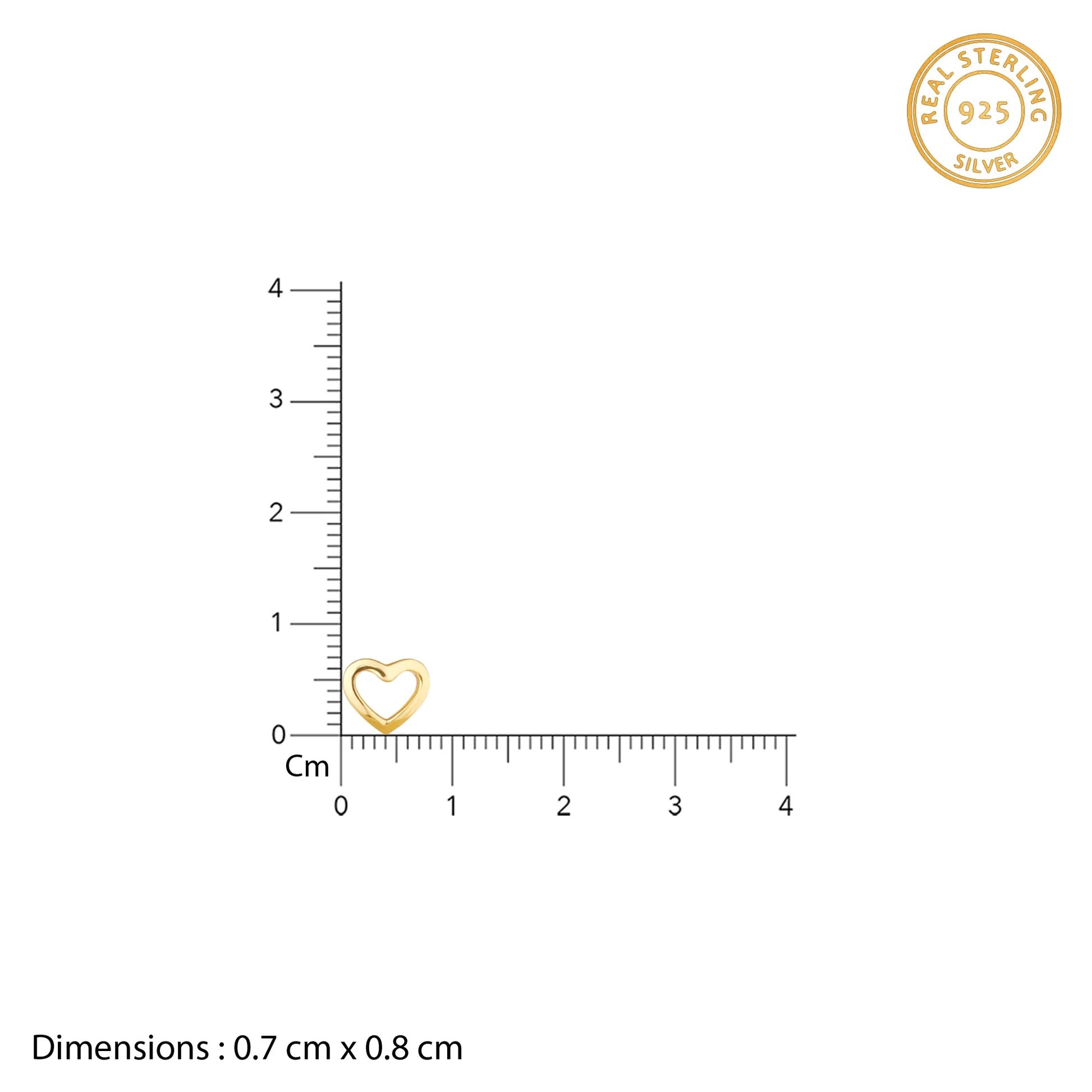 Golden Charming Love Studs