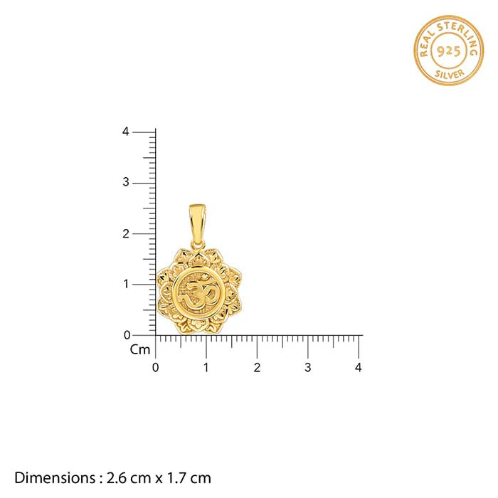 Golden Unique Om Pendant With Box Chain