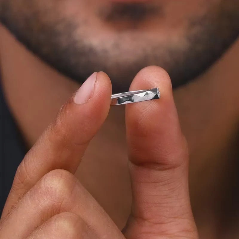 Silver Rugged Ring For Him