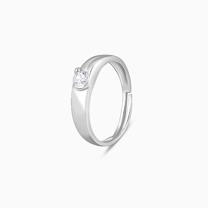 Silver Fibonacci Flow Ring