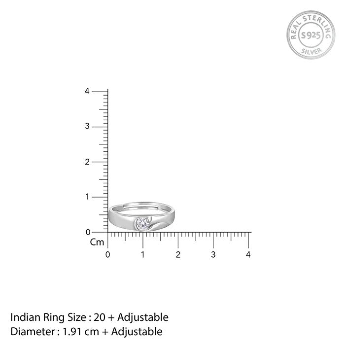 Silver Fibonacci Flow Ring